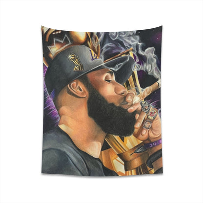 KING LXBRON - Tapestry - Tommy Manning Art