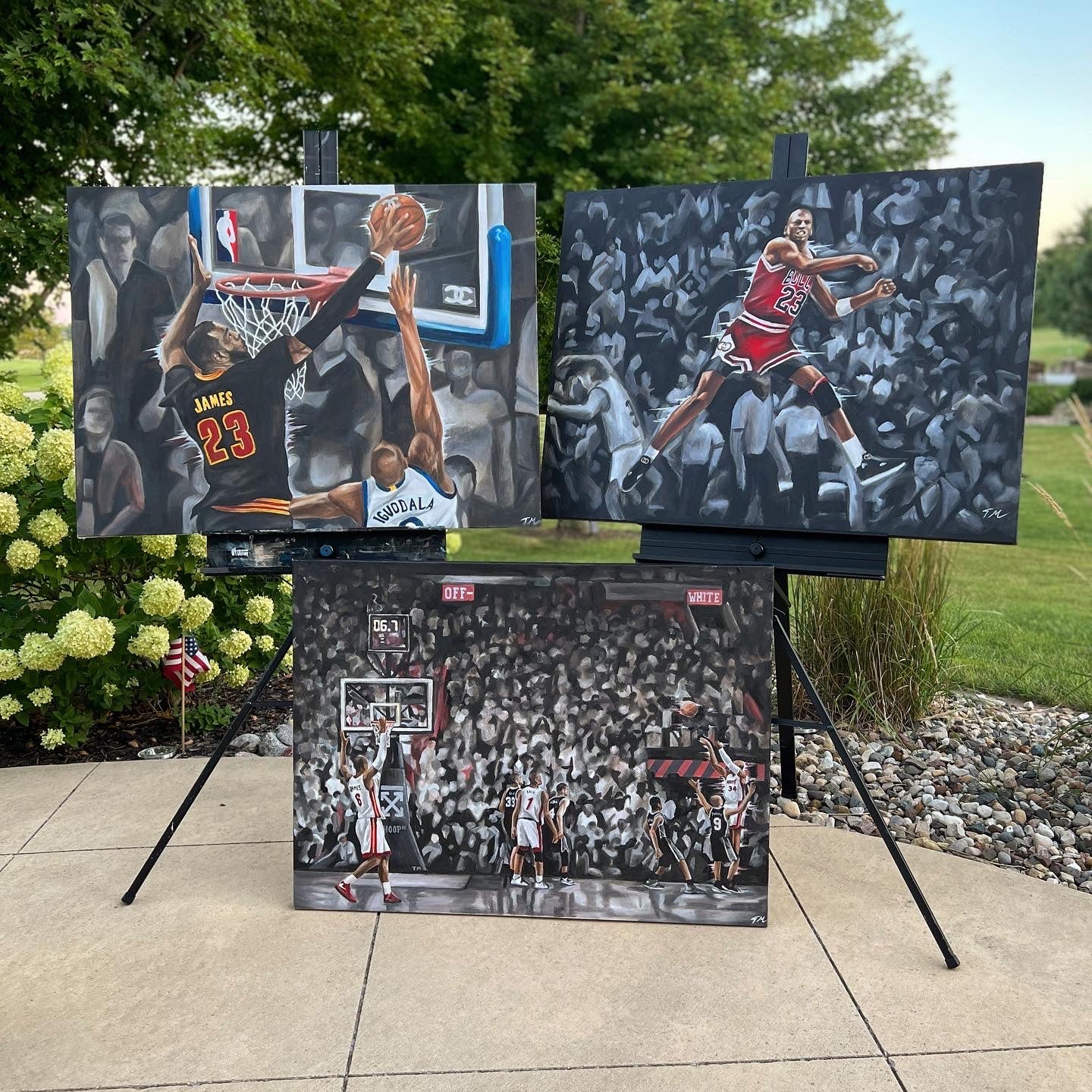 Ray Allen "Back Out to Allen" - Original Painting 40x30 - Tommy Manning Art