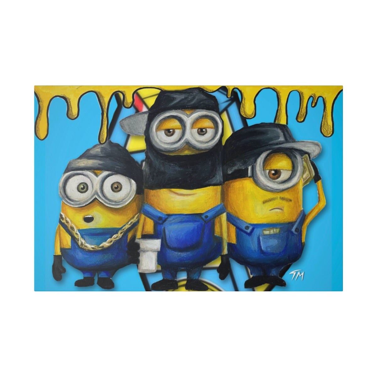 Minions Painting Original Art Acrylic Painting Stretched canvas Gift 8 by outlet 8