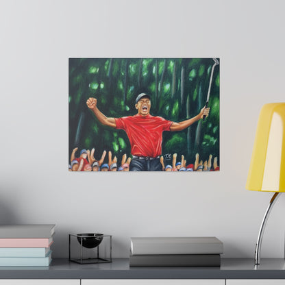 Tiger Woods 2 - Canvas - Tommy Manning Art