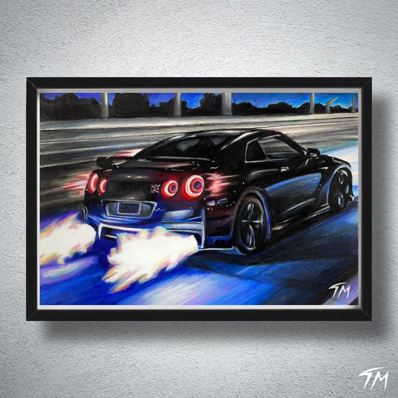 "R35 GTR" - Original Drawing - Tommy Manning Art