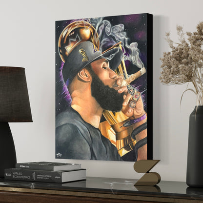 King Lebron - Canvas - Tommy Manning Art