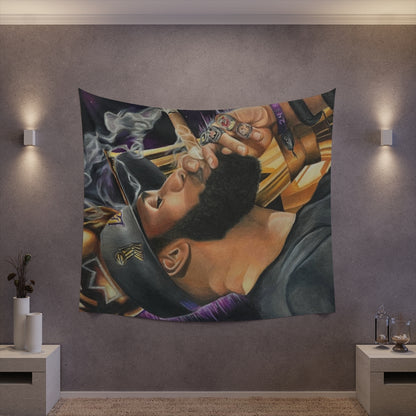 KING LXBRON - Tapestry - Tommy Manning Art