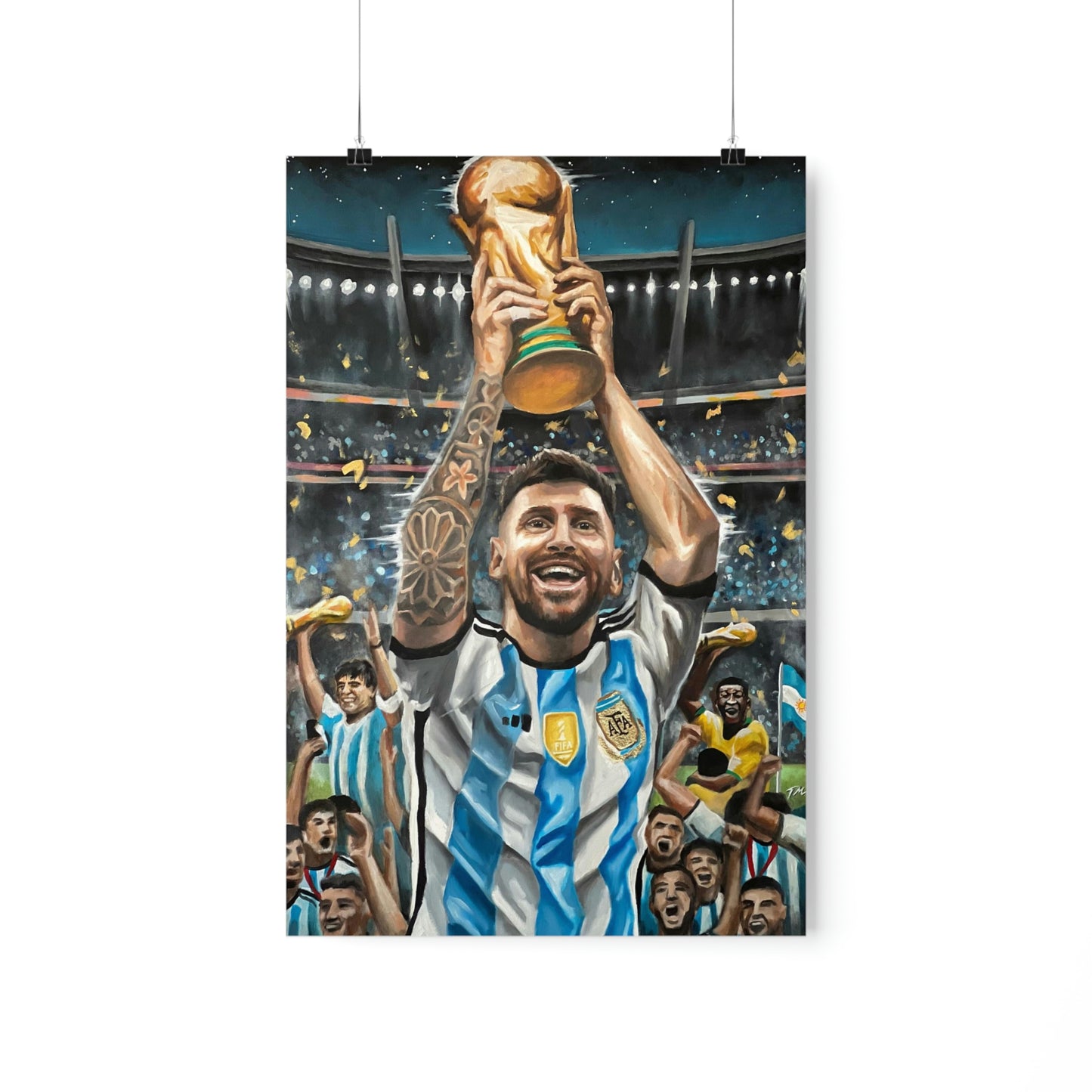 Lionel Messi - Fine Art Print - Tommy Manning Art