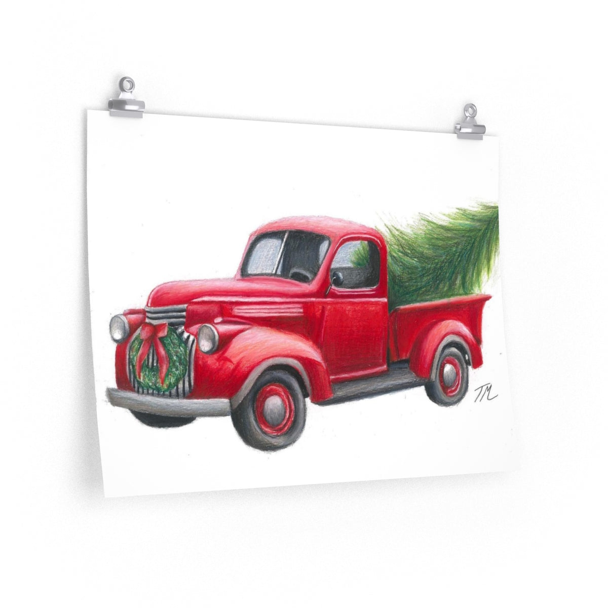 Christmas Truck - Fine Art Print - Tommy Manning Art