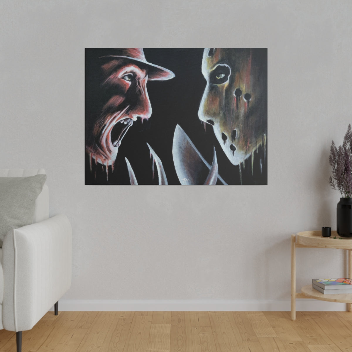 FREDDY VS JASON - Canvas - Tommy Manning Art