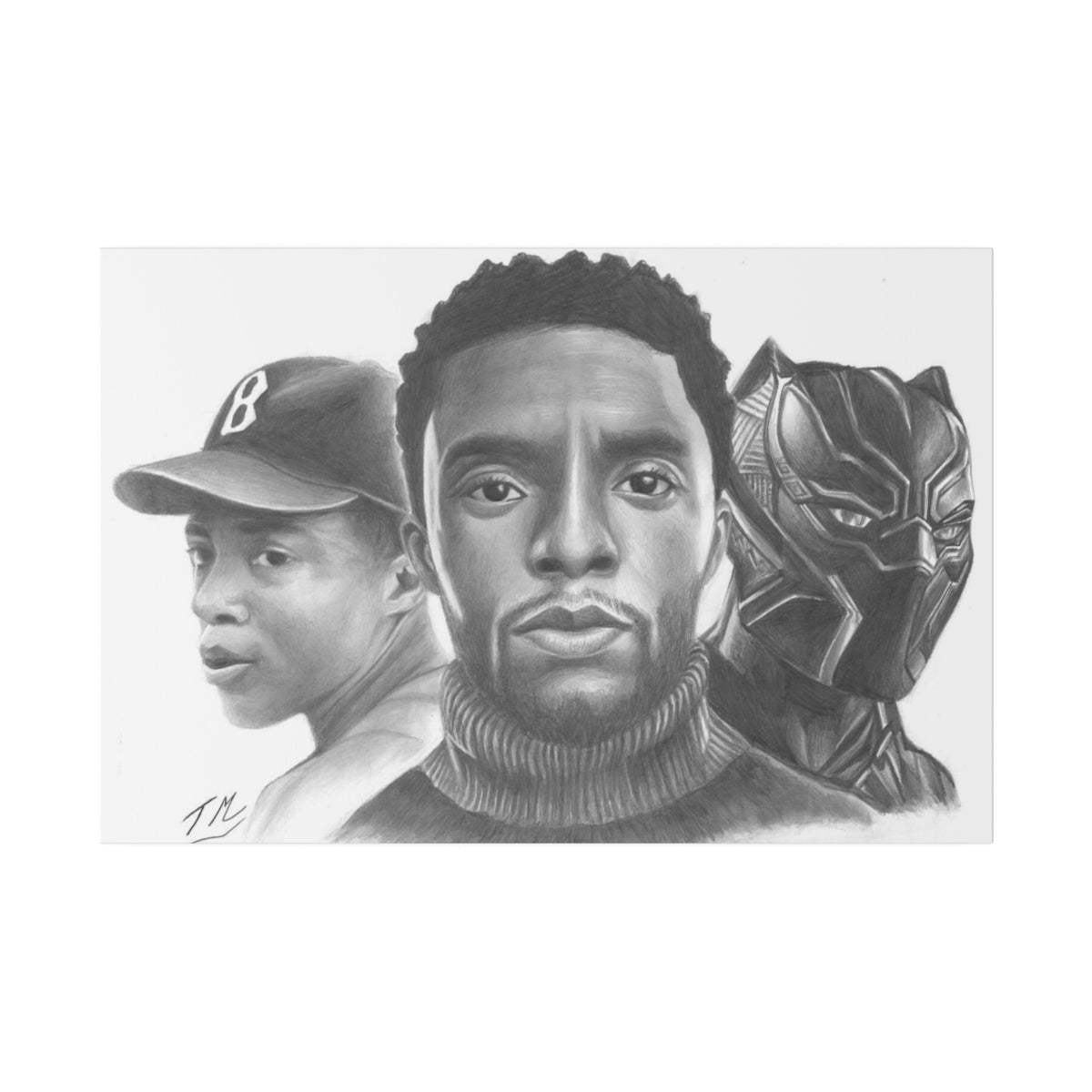 Chadwick Boseman - Canvas - Tommy Manning Art