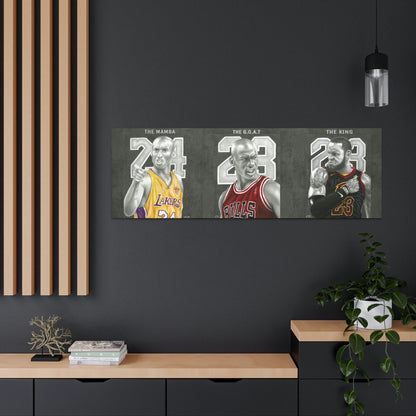 Mamba, GOAT, King - Limited Collage Canvas - Tommy Manning Art