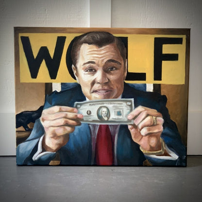 Wolf of Wall Street - "WOLF" - Original Painting - Tommy Manning Art